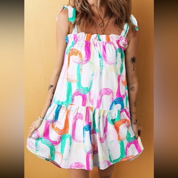 Dear Lover Abstract Dress - Picture 1 of 4